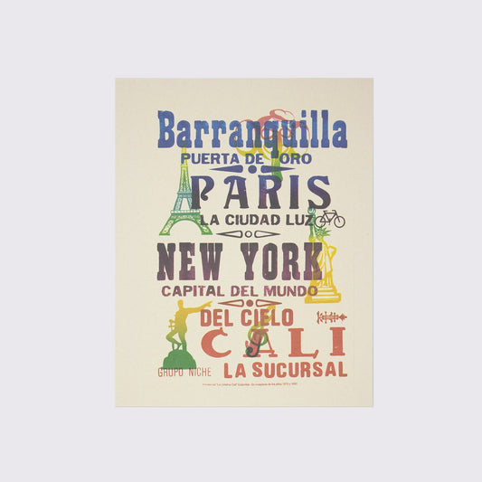 POSTER / BARRANQUILLA, PARÍS, NEW YORK, CALI