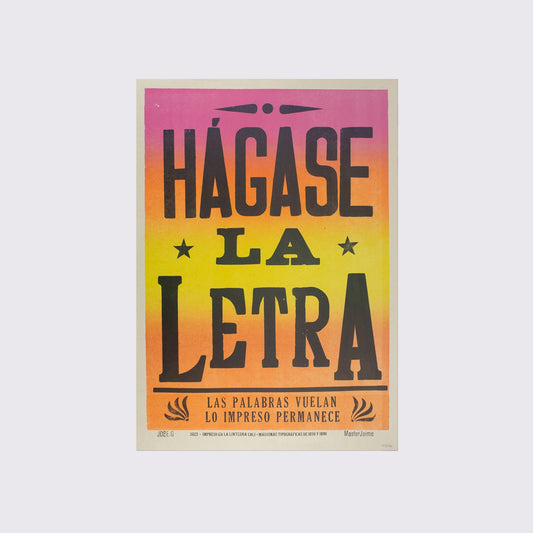 POSTER / HÁGASE LA LETRA