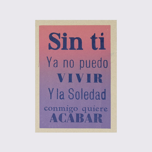 POSTCARD / SIN TI NO PUEDO VIVIR