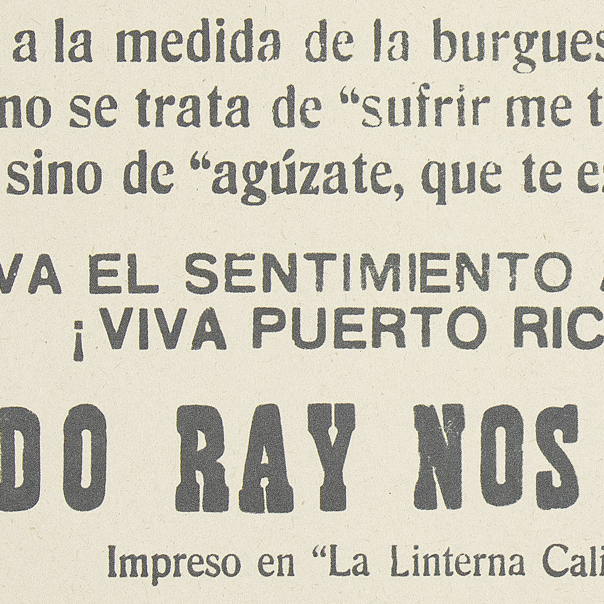 POSTER / EL PUEBLO DE CALI RECHAZA
