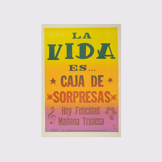 POSTER / LA VIDA ES UNA CAJA DE SORPRESAS