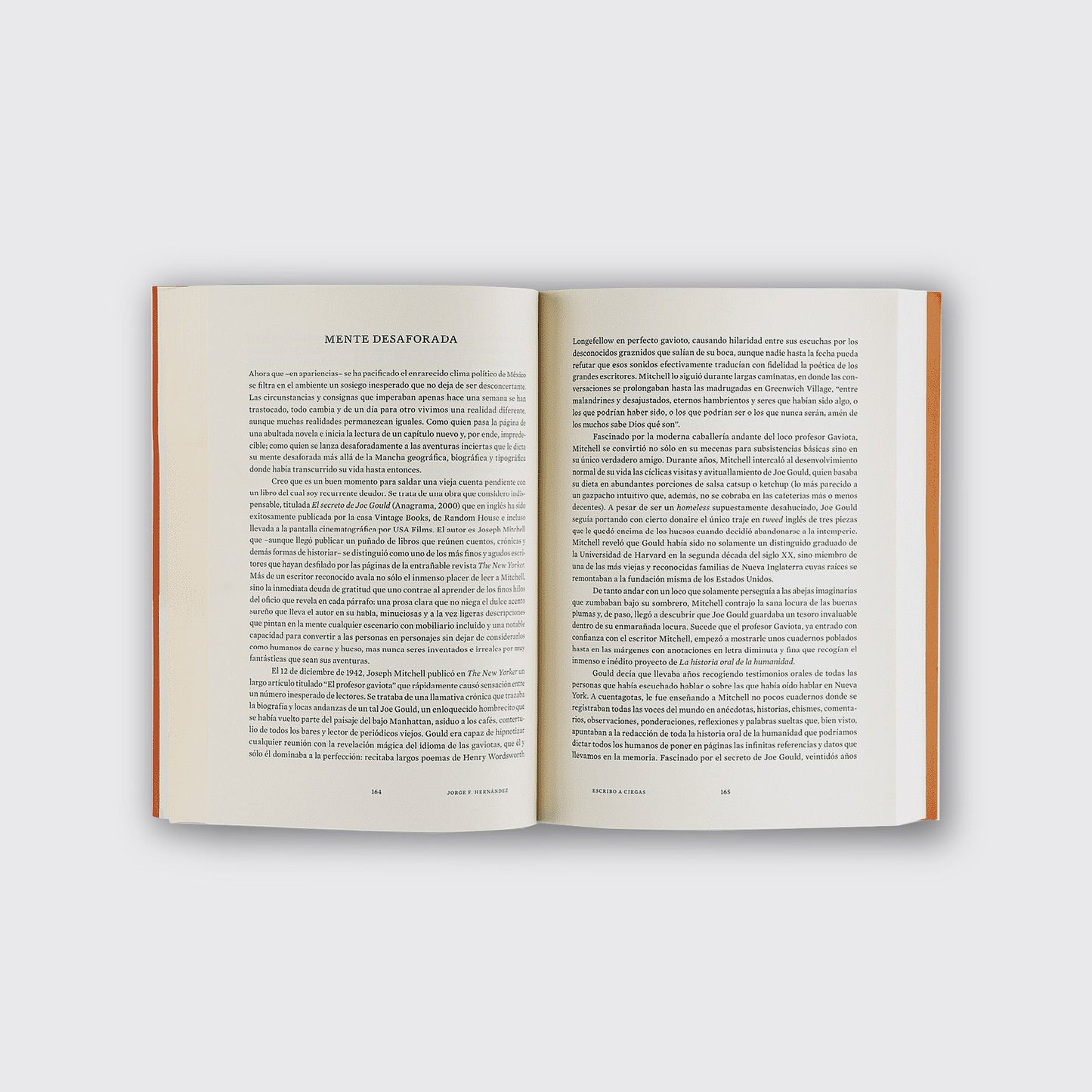 BOOK / I WRITE BLINDLY. Jorge F. Hernández