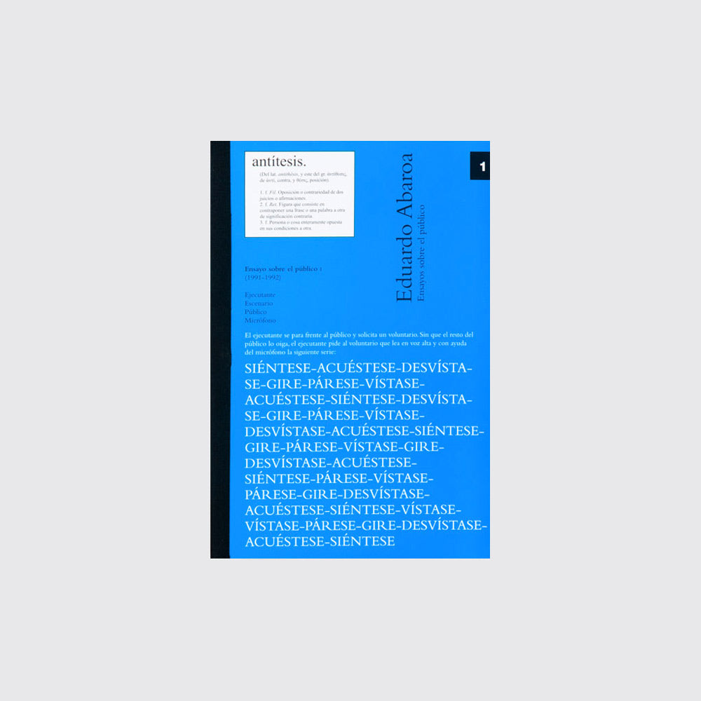 BOOK / "ESSAYS ON THE PUBLIC." Eduardo Abaroa