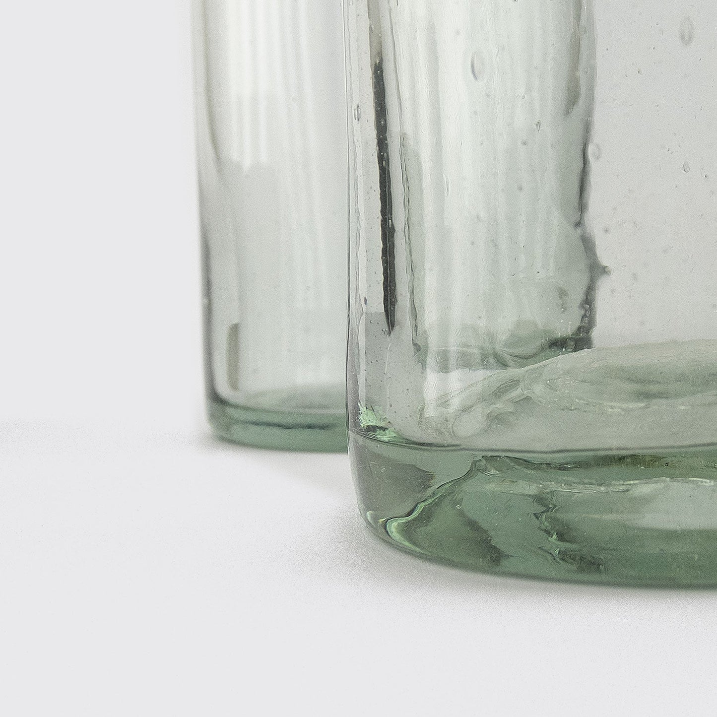 GLASS PITCHER AND CUP