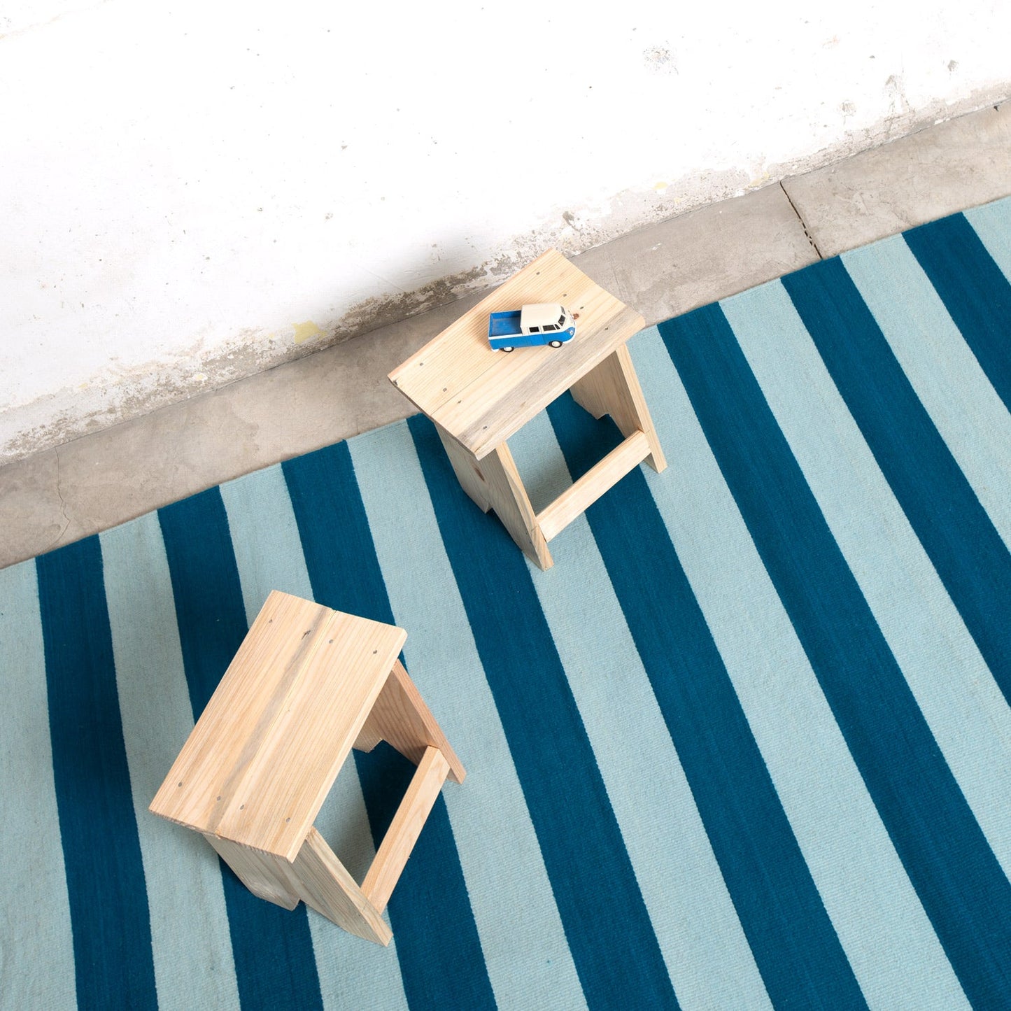 BLUE STRIPED RUG
