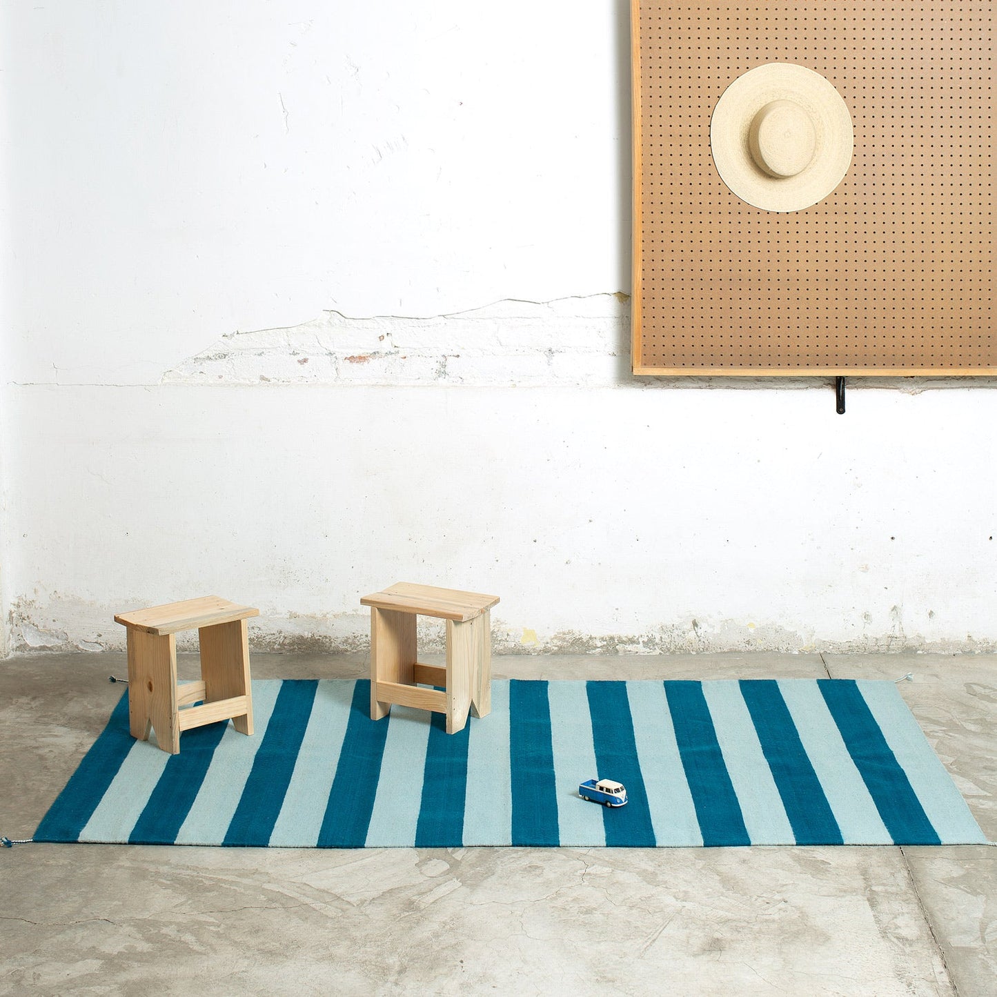 BLUE STRIPED RUG
