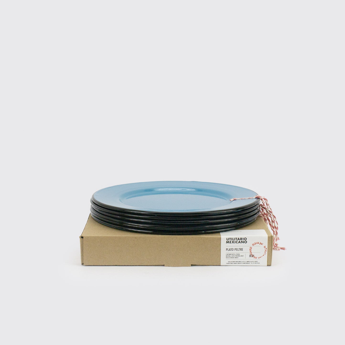 PLATO PELTRE AZUL CAPRI