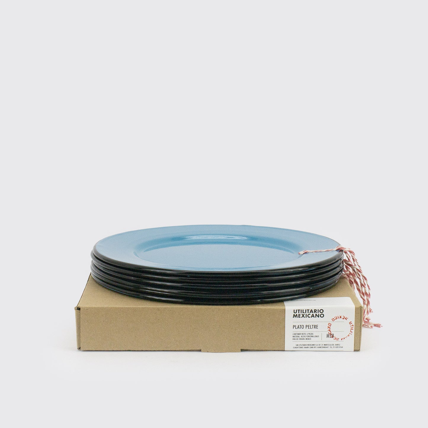 PLATO PELTRE AZUL CAPRI