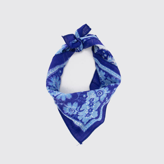 FLOWER BANDANA/ BLUE