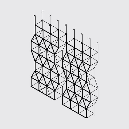 SUSPENDED WIREFRAME SHELVING