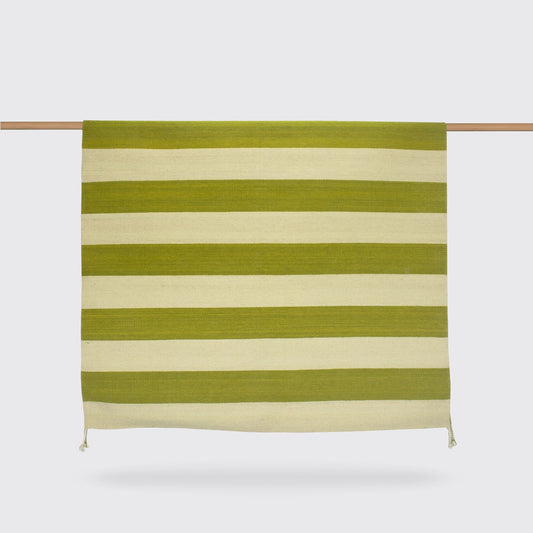 GREEN STRIPED RUG